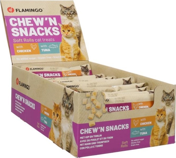 Chewn Flamingo Snack Para Gato Círculo De Pollo Con Atún -Chewn- - Bryocan